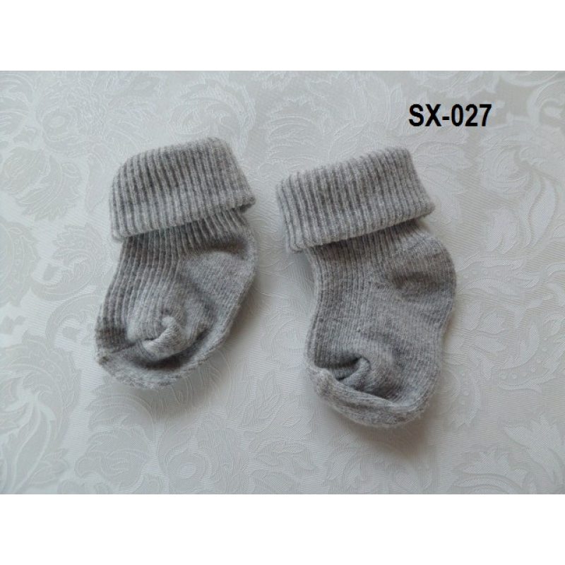 Sokjes met omslag  grijs